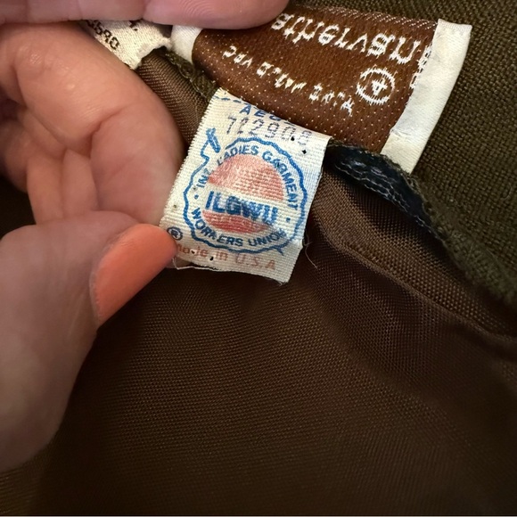 Vintage Weathervane Olive Green Women's Skirt Size 14 Made in USA - Picture 8 of 10